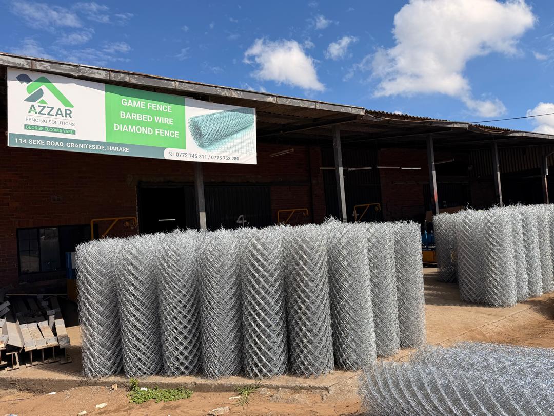 Azzar diamond mesh stock ready for supply at the Harare yard